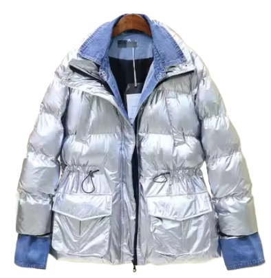 מעיל דובון כסף