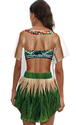 תחפושת נערת הוואי שמלה מודפסת - Image 7