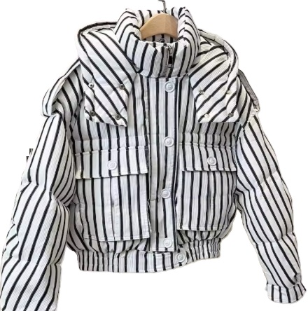 מעיל פוך פסים