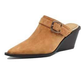 נעלי עקב גבוה כפכפים זמש – תמונה 4