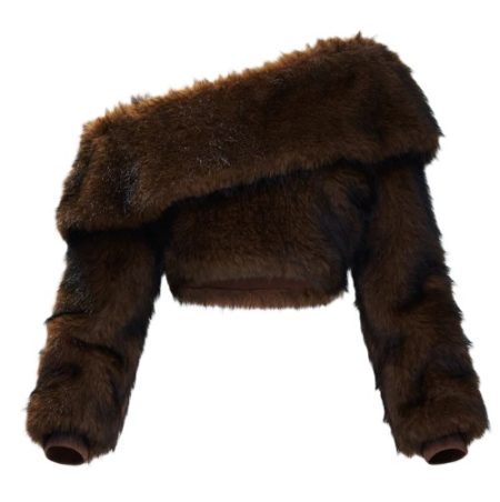 סוודר פרווה חום