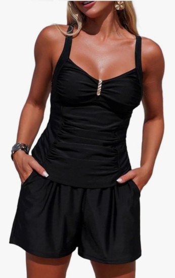 בגד ים ספורטיבי עם מכנס V תכשיט – תמונה 3